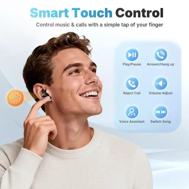 Alt view image 7 of 7 - Wireless Earbuds, Bluetooth 5.3 Headphones Wireless in-Ear Earbuds