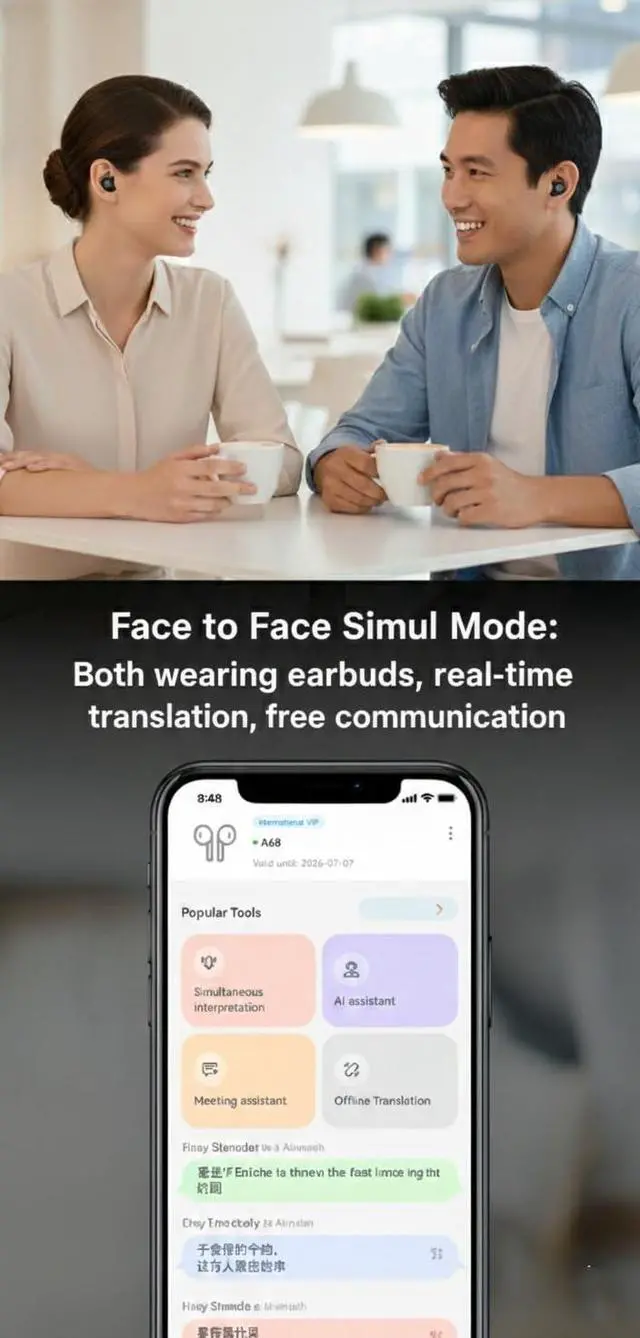 Alt view image 3 of 7 - NVAHVA Wireless Small Earbuds with ENC Mic for Meeting Work Travel Sleep