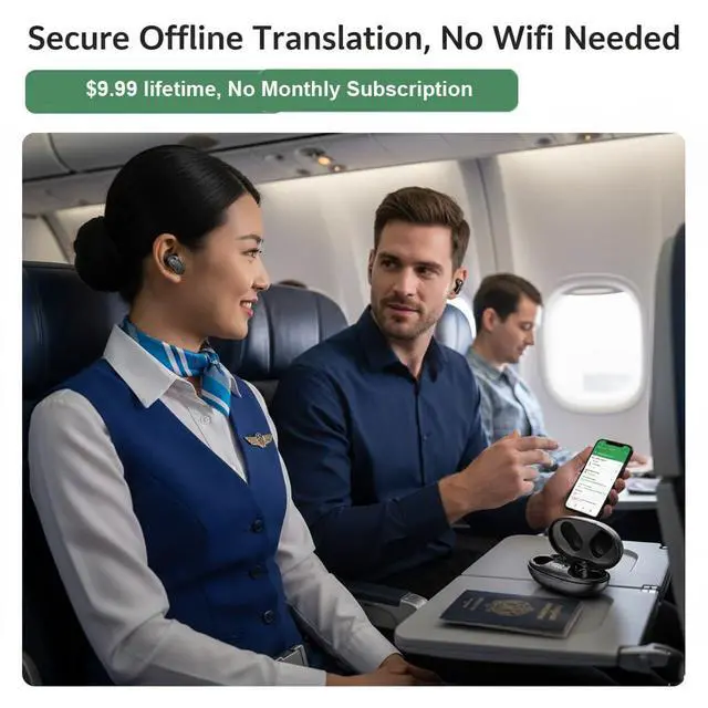 Alt view image 4 of 7 - NVAHVA Wireless Small Earbuds with ENC Mic for Meeting Work Travel Sleep