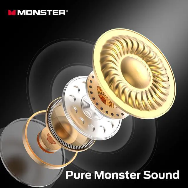 Alt view image 2 of 7 - Monster N-Lite 208 Bluetooth 5.4 Wireless Earbuds