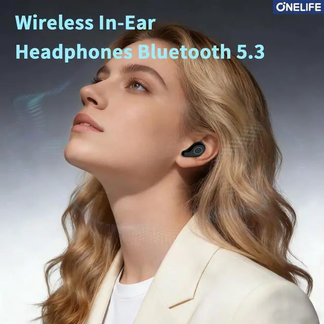 Alt view image 3 of 6 - ONE Life Wireless Earbuds Bluetooth 5.3 in-Ear Headphones,IPX sweatproof HiFi Deep Bass with Mic, Compatible with iOS Android for Daily Use