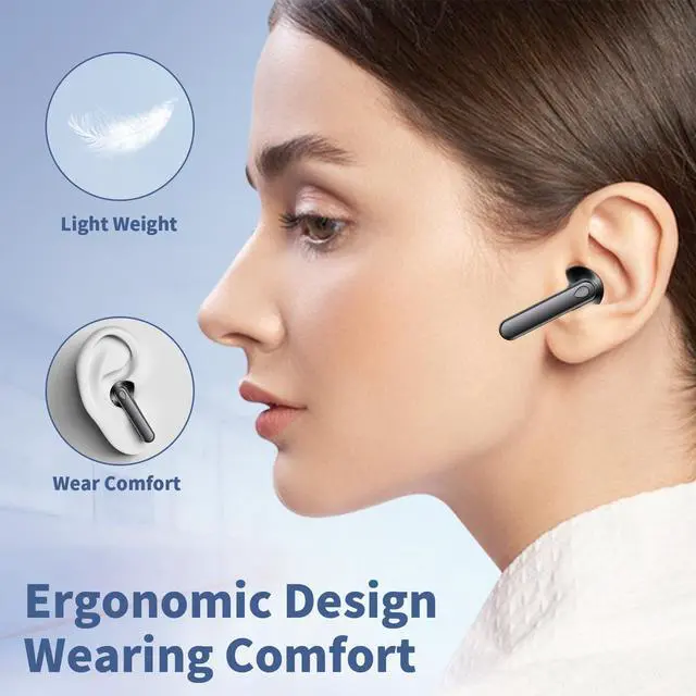 Alt view image 6 of 7 - Jrwaro Wireless Earbuds Bluetooth 5.4 Headphones IPX7 Waterproof Earbuds