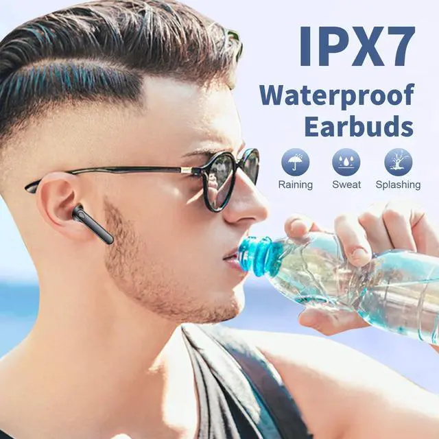 Alt view image 7 of 7 - Jrwaro Wireless Earbuds Bluetooth 5.4 Headphones IPX7 Waterproof Earbuds