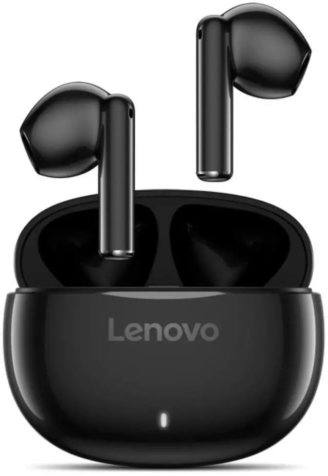 Main image of Lenovo E310 True Wireless Earbuds, Bluetooth 5.3 TWS Headphones with 13mm Drivers, AI Noise Reduction Mic, Up to 20H Battery with Case, USB-C Charging, IPX4 Water Resistant, Touch Control, Black