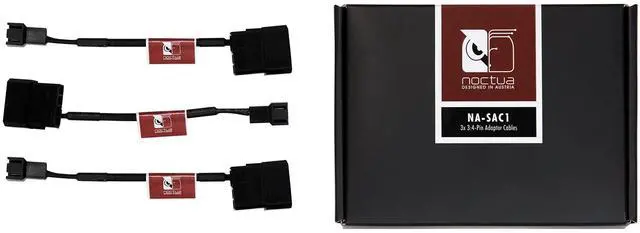Main image of Noctua NA-SAC1, 4-Pin Molex to 3-Pin PC Fan Power Adaptor 2-Pack
