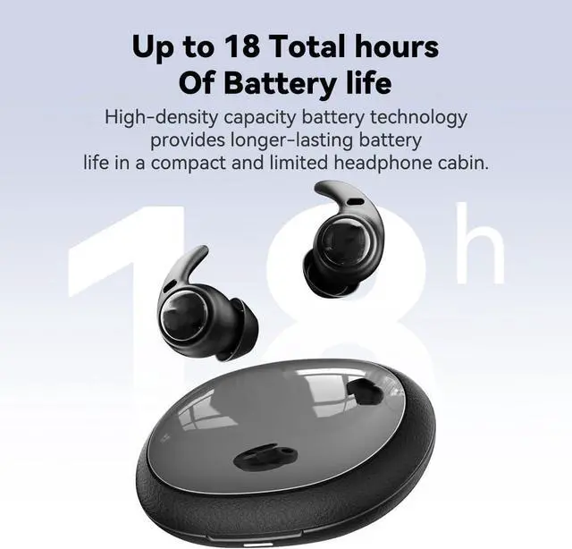 Alt view image 7 of 7 - NE76 Sleep Earbuds Bluetooth 5.4 in Ear, AI Translation Headphones Real Time 150 Languages, Waterproof Mini Sleep Headphones Small Design for Side Sleepers for Travel Education Business Meeting Orange