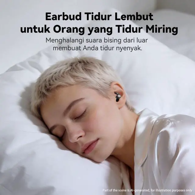 Alt view image 5 of 7 - NE76 Sleep Earbuds Bluetooth 5.4 in Ear, AI Translation Headphones Real Time 150 Languages, Waterproof Mini Sleep Headphones Small Design for Side Sleepers for Travel Education Business Meeting Orange