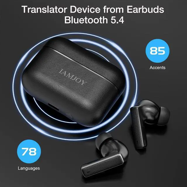 Alt view image 4 of 6 - Language Translation Earbuds Built-in 3 Mics 42dB Hybrid Noise Reduction