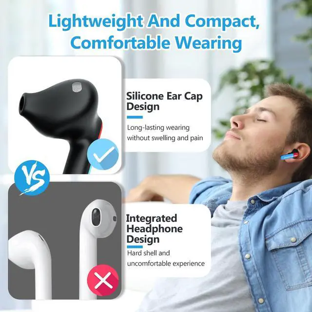 Alt view image 5 of 7 - Awaiymi 1 Pack Kids Adults Wireless Earbuds, Bluetooth 5.3 Touch Control Wireless Earbuds for Kids Adults with Charging Case,Ear Buds for Gifts