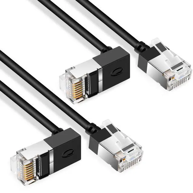 Alt view image 2 of 7 - Flexible Cat6 Ethernet Cable 270° Upward Angle 1.6FT, Gigabit UTP LAN Cable