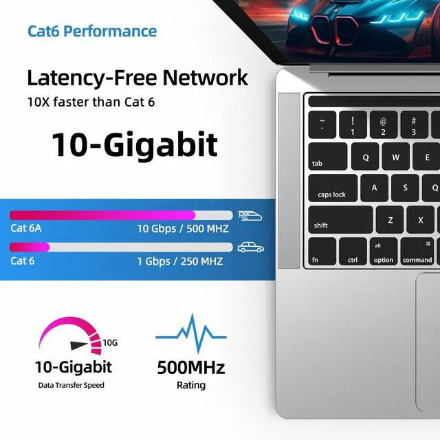 Alt view image 4 of 7 - Flexible Cat6 Ethernet Cable 270° Upward Angle 1.6FT, Gigabit UTP LAN Cable