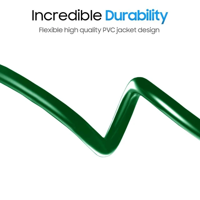 Alt view image 6 of 7 - Cat 6 Ethernet Cable 100 ft, Cat6 Patch Cables 10Gbps LAN Cable, 550MHz Network Cable, RJ45 Connectors, Compatible with Gaming Computer, Laptop, Modem, Router, HDTV, Gaming Console - Green