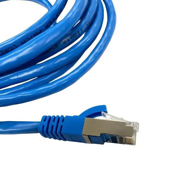 Alt view image 2 of 5 - Cablix S/FTP Cat 6A Shielded Patch Cord with Boot, 10ft, Blue High-Performance Ethernet Cable for Secure Networking