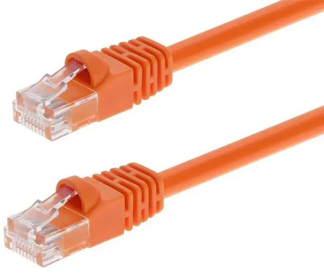 Main image of Monoprice Cat6 Ethernet Patch Cable - Snagless RJ45, Pure Bare Copper, 550MHz, UTP, 24AWG, 7 Feet, Orange - Fullboot Series