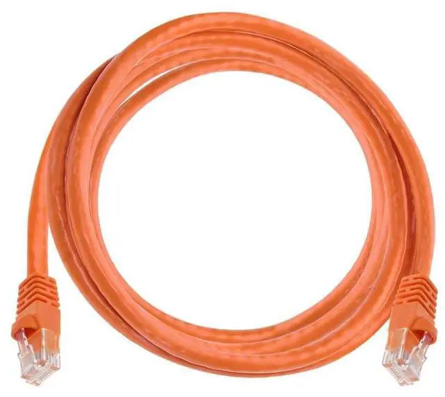 Alt view image 4 of 6 - Monoprice Cat6 Ethernet Patch Cable - Snagless RJ45, Pure Bare Copper, 550MHz, UTP, 24AWG, 7 Feet, Orange - Fullboot Series