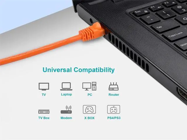 Alt view image 6 of 6 - Monoprice Cat6 Ethernet Patch Cable - Snagless RJ45, Pure Bare Copper, 550MHz, UTP, 24AWG, 7 Feet, Orange - Fullboot Series
