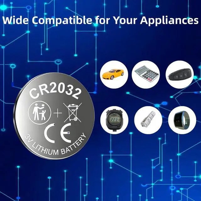 Alt view image 5 of 7 - Toyohira CR2032 Battery 3V Lithium Coin Battery 6 Pack High Capacity Airtag Key Fob Watch Motherborad Batteries Replacement Long Lasting Leak-Free CR2032