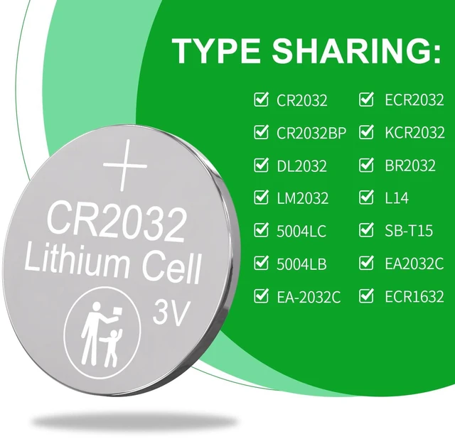 Alt view image 7 of 7 - DURNERGY CR2032 Batteries 5 Pack, 2032 Battery CR2032 Lithium 3V Long-Lasting & High Capacity Leak-Proof Low Self-Discharge for Car Key Fob, Apple AirTag, glucometer,Watch