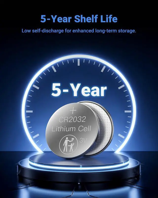Alt view image 7 of 7 - EBL CR2032 Batteries 3V Coin Battery 20 Pack, Child Safety, Leak-Proof