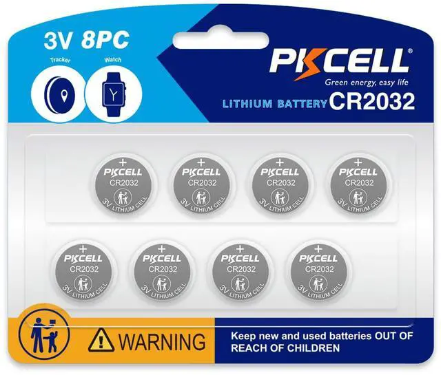 Main image of PKCELL CR2032 Batteries 8 Pack 2032 Battery CR2032 Lithium 3V Coin Battery