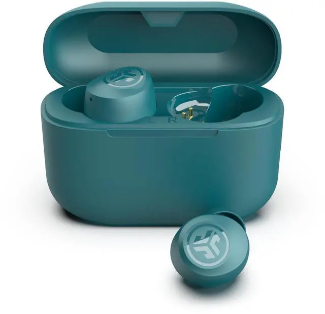 Main image of JLab Go Air Pop+, True Wireless Earbuds, Bluetooth Earbuds with Microphone, Dual Connect, USB-C Charging Case, Teal