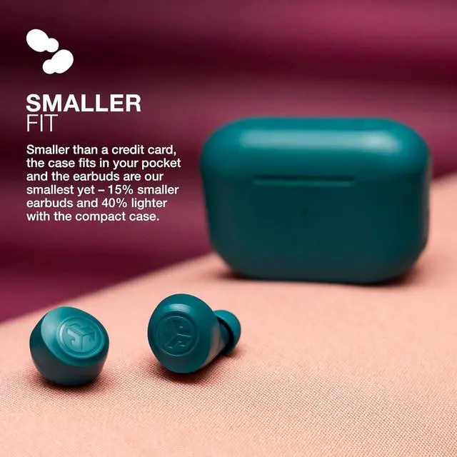 Alt view image 3 of 7 - JLab Go Air Pop+, True Wireless Earbuds, Bluetooth Earbuds with Microphone, Dual Connect, USB-C Charging Case, Teal