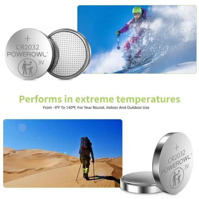 Alt view image 3 of 7 - POWEROWL High Capacity CR2032 Battery (20-Pack) 3v Lithium Batteries, Leak-Free, Long Lasting Cr 2032