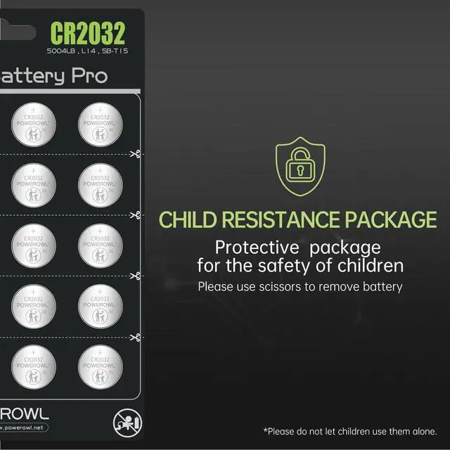 Alt view image 5 of 7 - POWEROWL High Capacity CR2032 Battery (20-Pack) 3v Lithium Batteries, Leak-Free, Long Lasting Cr 2032