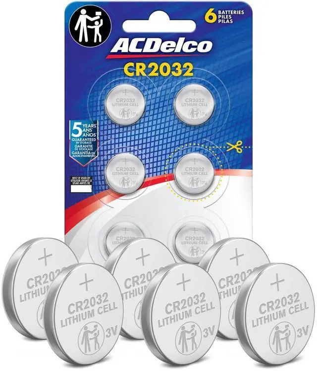 Main image of Powermax ACDelco 6-Count CR2032 Batteries, Lithium 3V Coin Cell Button Battery Pack for Watch and Small Electronics, 5 Year Shelf Life