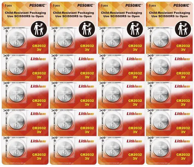 Main image of PGSONIC CR2032 3V Lithium Coin Battery (20pcs)