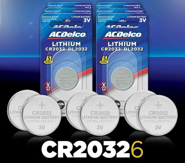 Alt view image 2 of 7 - Powermax ACDelco 6-Count CR2032 Batteries, Lithium 3V Coin Cell Button Battery Pack for Watch and Small Electronics, 5 Year Shelf Life