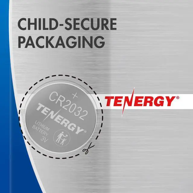 Alt view image 7 of 7 - Tenergy 3V CR2032 Batteries, Lithium Button Coin Cell 2032 Battery, Compatible with AirTags, Key FOBs, Calculators, Coin Counters, Watches, Heart Rate Monitors, Glucometer, and More, 10 Count