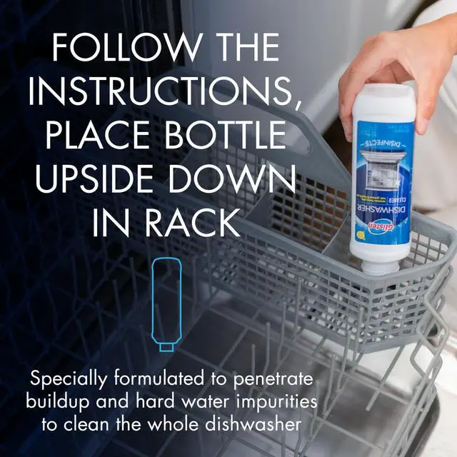 Alt view image 2 of 7 - Glisten Dishwasher Cleaner, Removes Limescale, Rust, Grease & Build-Up, Disinfects, Lemon Scent, 12 fl oz