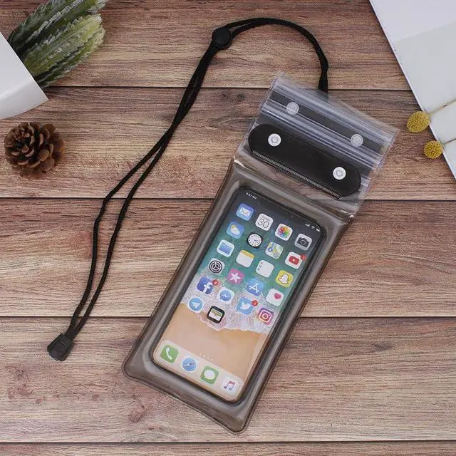 Alt view image 2 of 2 - Universal Waterproof Phone Pouch, Clear, Protective Dry Bag for Mobile Devices