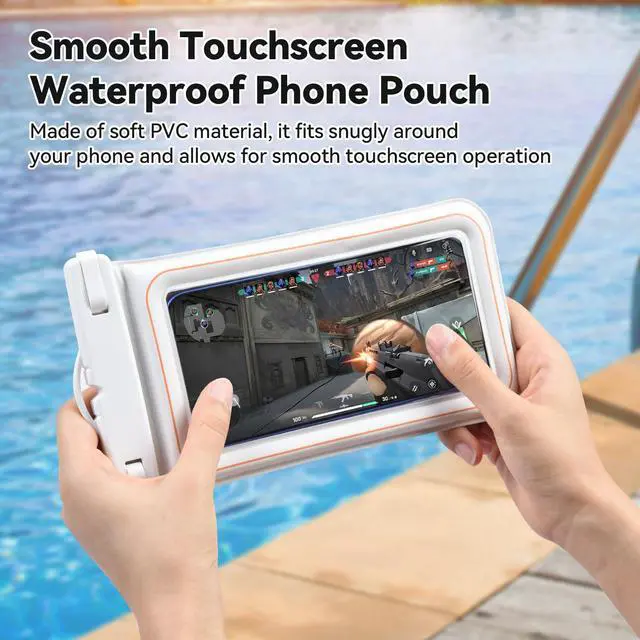 Alt view image 3 of 7 - aceyoon Waterproof Phone Pouch, Fits Up to 8.9" Clear