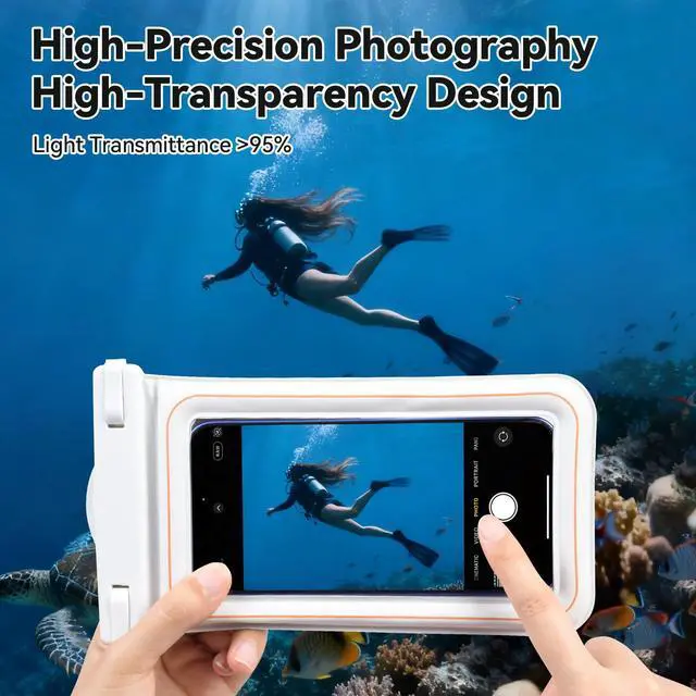 Alt view image 4 of 7 - aceyoon Waterproof Phone Pouch, Fits Up to 8.9" Clear