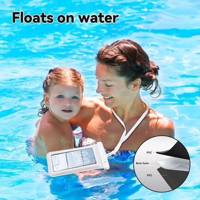 Alt view image 6 of 7 - aceyoon Waterproof Phone Pouch, Fits Up to 8.9" Clear