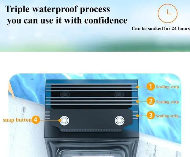 Alt view image 4 of 7 - Defemim Waterproof Phone Pouch,Floatable Waterproof Phone Pouch with Touchscreen,Universal IPX8 Waterproof Cell Phone Case,Underwater Photography,for Swimming,Rafting,Diving,for All Models (Pink)