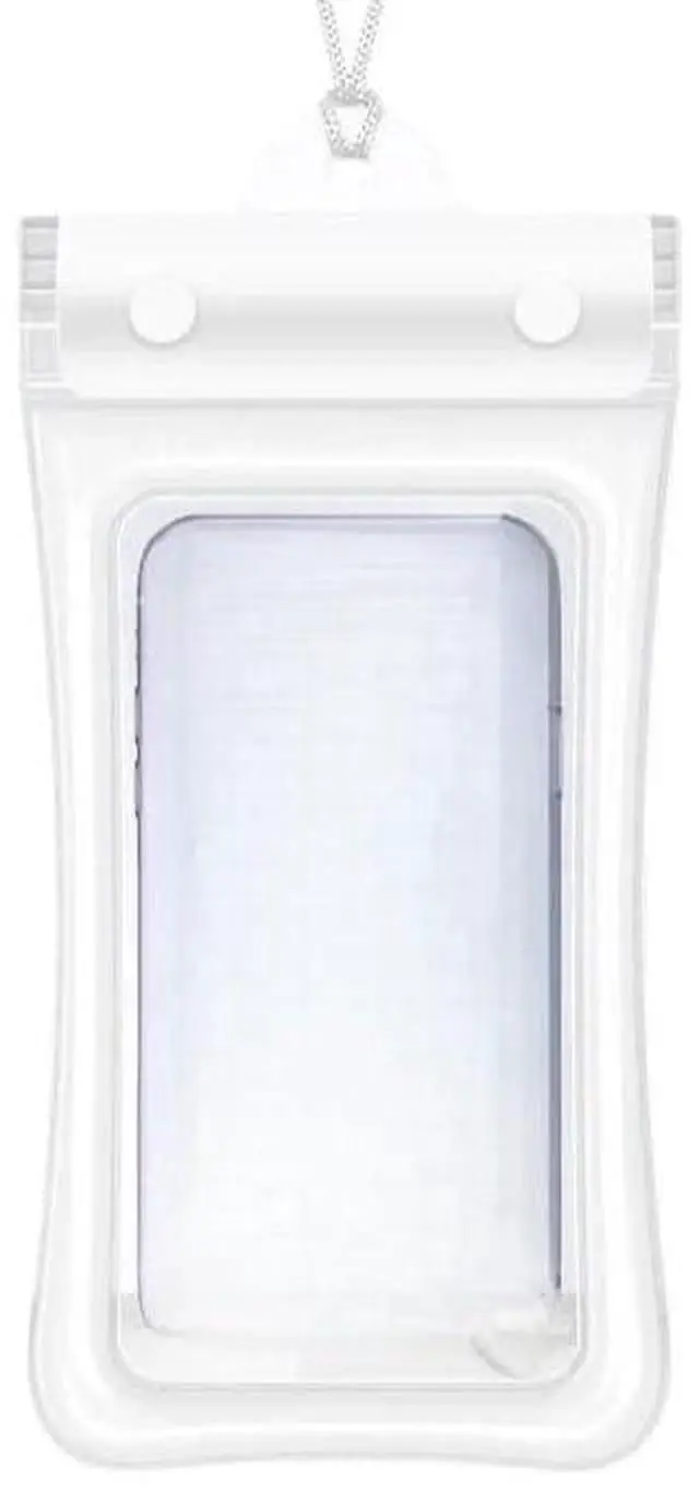 Main image of Waterproof Phone Pouch with Airbag, Sealed Case for Swimming (White)
