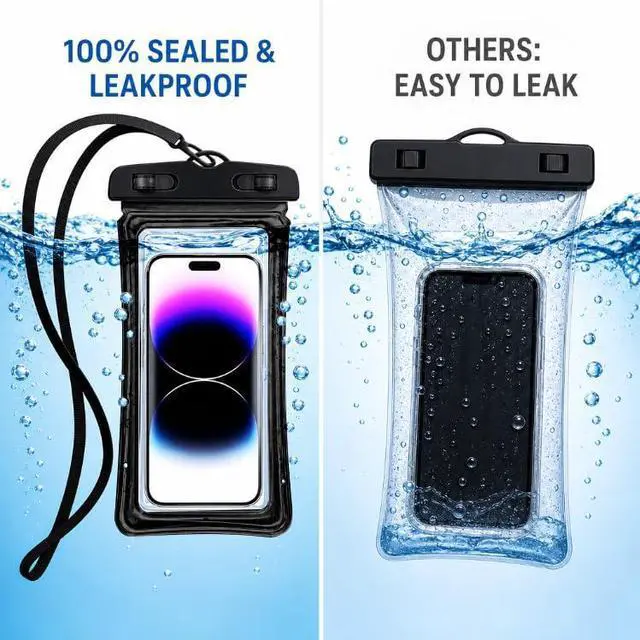 Alt view image 3 of 7 - HZCZWLQ Waterproof Phone Pouch 10094 Clear (10094-11)