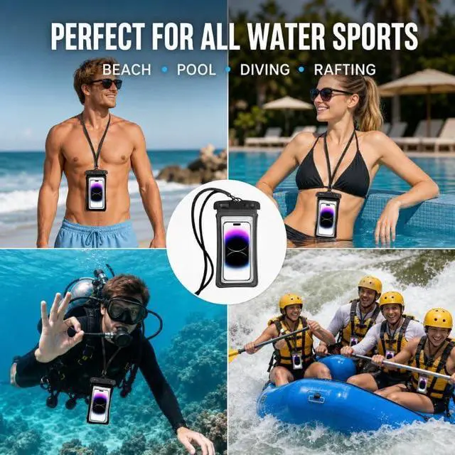 Alt view image 7 of 7 - HZCZWLQ Waterproof Phone Pouch 10094 Clear (10094-11)