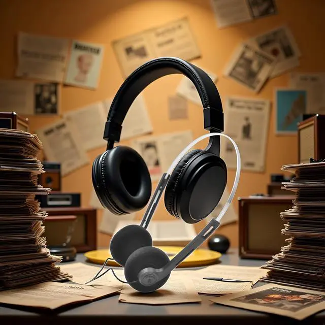 Alt view image 2 of 7 - Cauaoa Black Retro Over-Ear Earphones, Mini Stereo Lightweight Headphones with Cord, 80s 90s Vintage Headset Wired, Hi-Fi Stereo Earphone for Most Mobile Phones Playback Pevices Headphones