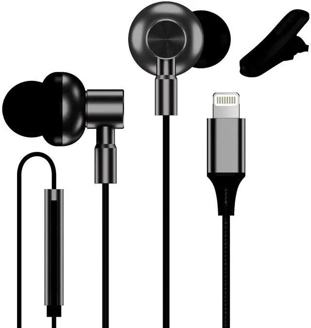 Main image of Magnetic iPhone Headphones Wired with Lightning Connector for iPhone 14 13 12 11 Pro Max SE XS XR X 8 7 6 5, Apple MFi Certified Wired Earbuds Corded Earphones in Ear Buds Microphone Volume Control