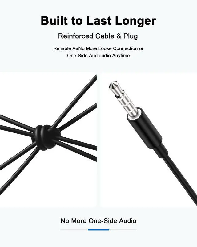Alt view image 6 of 7 - Wired Earbuds Headphones 3.5mm AUX Plug Cord, Apple Airpods Gaming Earbuds
