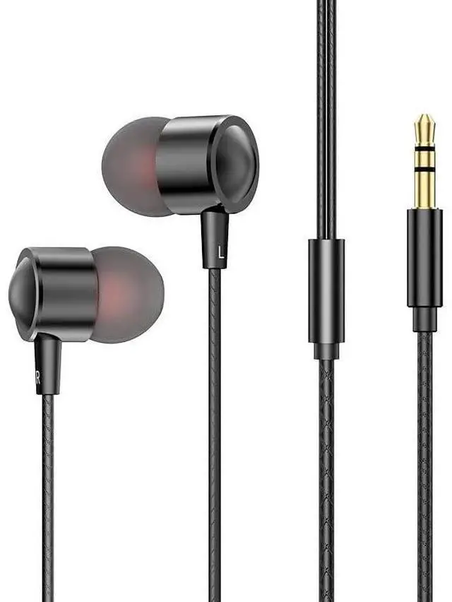 Main image of Accessonico Long Wired Headphones Earbuds Cord Earphones for TV PC (10FT 3Meter) Extra Cable in-Ear for 3.5mm Audio Stereo Headset Noise Cancelling Plug in Jack Ear Buds - Black
