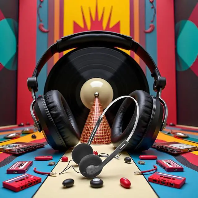 Alt view image 3 of 7 - WaigN Black Retro Over-Ear Earphones, Mini Stereo Lightweight Headphones with Cord, Vintage Headset Wired, Hi-Fi Stereo Earphone, for Most Mobile Phones Playback Pevices, Over-Ear Headphones
