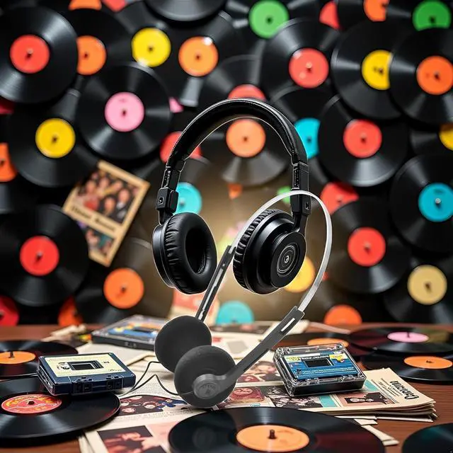 Alt view image 5 of 7 - WaigN Black Retro Over-Ear Earphones, Mini Stereo Lightweight Headphones with Cord, Vintage Headset Wired, Hi-Fi Stereo Earphone, for Most Mobile Phones Playback Pevices, Over-Ear Headphones