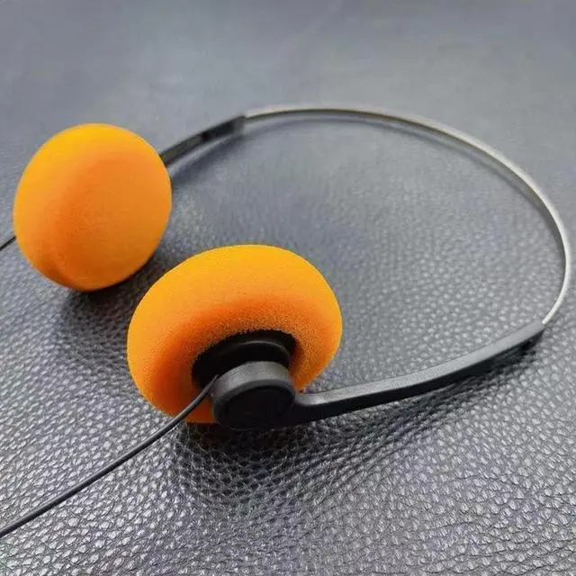 Alt view image 5 of 7 - BWESOO Retro Over-Ear Earphones,Mini Stereo Lightweight Headphones with Cord, Vintage Headset Wired, Hi-Fi Stereo Earphone,for Most Mobile Phones Playback Pevices Headphones (Orange)
