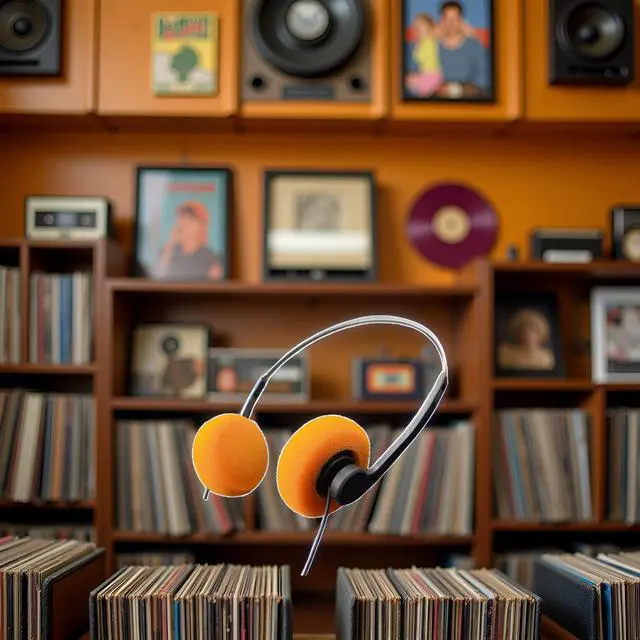 Alt view image 6 of 7 - BWESOO Retro Over-Ear Earphones,Mini Stereo Lightweight Headphones with Cord, Vintage Headset Wired, Hi-Fi Stereo Earphone,for Most Mobile Phones Playback Pevices Headphones (Orange)