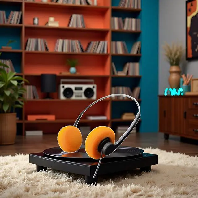 Alt view image 7 of 7 - BWESOO Retro Over-Ear Earphones,Mini Stereo Lightweight Headphones with Cord, Vintage Headset Wired, Hi-Fi Stereo Earphone,for Most Mobile Phones Playback Pevices Headphones (Orange)